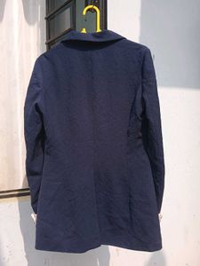 Navy Blue Double-Breasted Blazer
