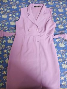 Sleeveless Lavender Blazer Dress