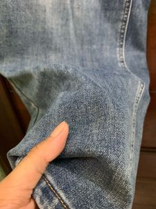 Stylish Wide Leg Blue Denim Jeans for women