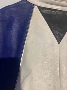 Blue Leather Racing Jacket