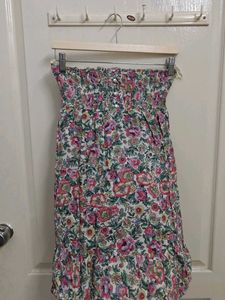 Floral Smocked Tube Dress