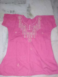 pink cotton short top