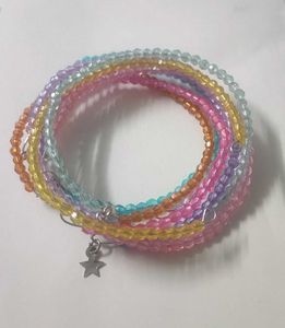 Stack Of 8 Pastel Beaded Bracelets 🧸✨
