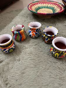 Handcrafted Decorative Pottery Set of 5