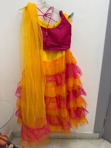 multicolour Lehenga Choli Dupatta