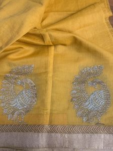 A Nice Yellow Colour Saree