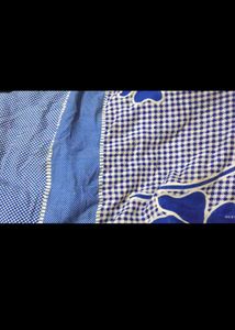 Blue Patterned Fabric Bedsheet