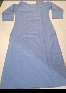Blue Embroidered Cotton 3 piece set