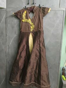 Elegant Brown Ethnic Gown