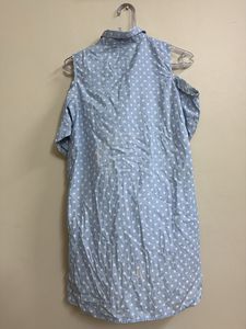 korean cute polka mini dress
