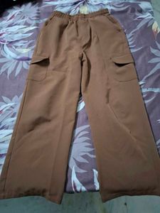 Women's / Unisex Brown Cargo Pants