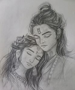 shiv shakti sketch 💖✨️