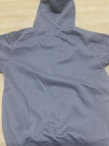 S size Grey Spider Web Hoodie