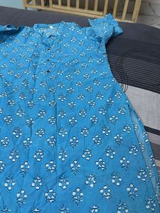 Blue Printed Kurta