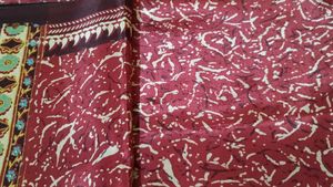 New Red Printed Silk Saree