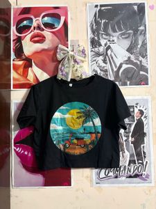 Graphic Print Cropped T-Shirt