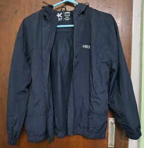 HRX Navy Blue Hooded Jacket