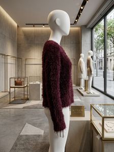 H&amp;M WineCozy Fuzzy Knit Sweater