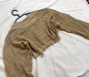 🎁Y2k Crop Sheer Knit Top O