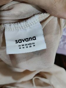 Savana Nude Colour Net Top