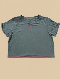 Comfy Teal T-Shirt with Pink Accent
