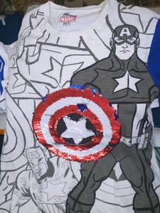 Marvel Captain America Sequin T-Shirt