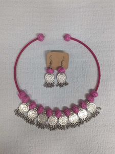 Handmade Coin Necklace & Earrings Set