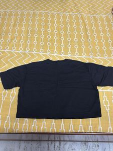 UNUSED Black Crop T-Shirt