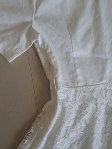 Chic White Lace Dress only one time use