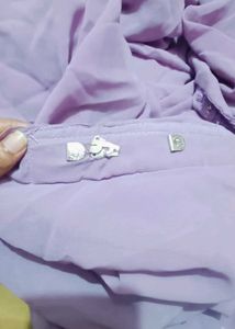 Elegant Lavender Saree with Embellished Blouse