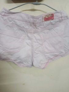 Light Pink Denim Shorts