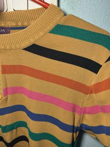 Colorful Striped Knit Top