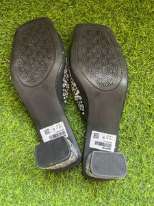 Unused Sparkling Embellished Black Heels