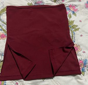 Maroon Strapless Tube Top
