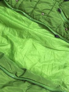Lime Green Puffer Jacket with Hood