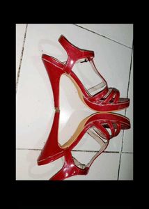 Red Copper heels sandals