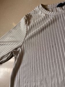 FIG Ribbed Half-Sleeve Top | XXL | Bust 42