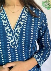 COTTON BLUE KURTA