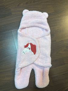 Adorable Pink Unicorn Baby Bunting
