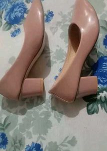 Chic Nude Block Heel Pumps