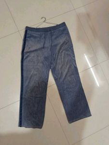 Blue Velour Track Pants