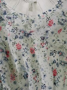 Floral Print Ruffled Sleeve Dress