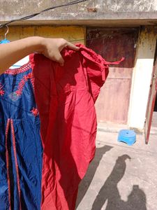 Blue Embroidered Kurta/Kurti