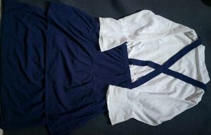 Women's Navy Blue Suspender Dress