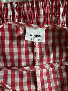 Red Gingham Sleeveless Dress