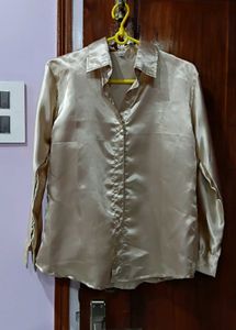 Champagne Satin Shirt