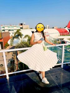 High Flare Dress With Attached Inner