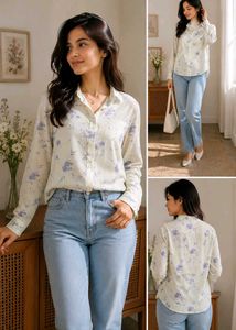 DNMX Floral Print Shirt | Soft & Classy