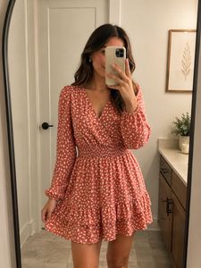 Chic Printed Wrap Dress