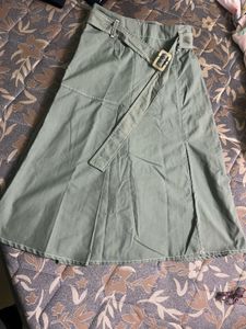 Stylish Belted Midi Skirt